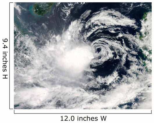 Typhoon Gaemi over South Wall Decal