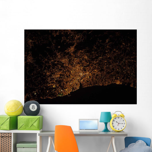 Nighttime Image Portugal Showing Wall Decal
