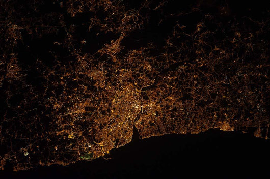Nighttime Image Portugal Showing Wall Decal