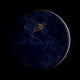 Full Earth Night Showing Wall Decal Design 2
