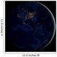 Full Earth Night Showing Wall Decal Design 2