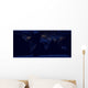 Flat Map Earth Showing Wall Decal