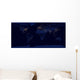 Flat Map Earth Showing Wall Decal