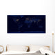 Flat Map Earth Showing Wall Decal