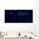 Flat Map Earth Showing Wall Decal