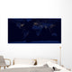 Flat Map Earth Showing Wall Decal