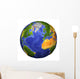 Full Earth Showing Topographic Wall Decal