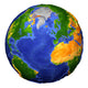 Full Earth Showing Topographic Wall Decal