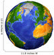 Full Earth Showing Topographic Wall Decal