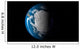 Full Earth Showing Simulated Wall Decal Design 3