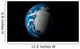 Full Earth Showing Simulated Wall Decal Design 2