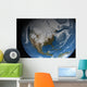 Full Earth Showing Simulated Wall Decal Design 1