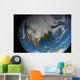 Full Earth Showing Simulated Wall Decal Design 1