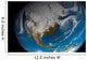 Full Earth Showing Simulated Wall Decal Design 1