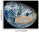 Synthesized Earth Showing North Wall Decal