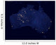 Satellite Showing Night Lights Wall Decal
