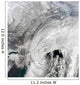Satellite Large Nor'easter Snow Wall Decal Design 1