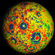 Free-air Lunar Gravity Globe Wall Decal