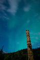 Aurora above Totem Pole Wall Decal