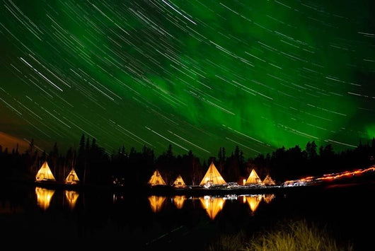 Aurora and Star Trails Wall Decal Design 2
