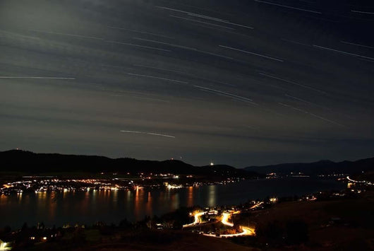 Star Trails over Okanagan Wall Decal