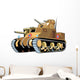 Tan Painted Tank Wall Decal
