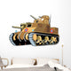 Tan Painted Tank Wall Decal
