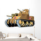Tan Painted Tank Wall Decal