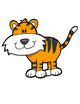 Little Orange Baby Tiger Wall Decal