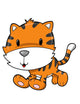 Cute Frolicking Little Tiger Wall Decal