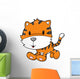 Cute Frolicking Little Tiger Wall Decal