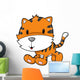 Cute Frolicking Little Tiger Wall Decal
