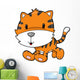 Cute Frolicking Little Tiger Wall Decal