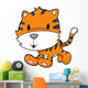 Cute Frolicking Little Tiger Wall Decal