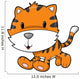 Cute Frolicking Little Tiger Wall Decal