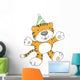 Cute Orange Birthday Tiger Wall Decal