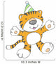Cute Orange Birthday Tiger Wall Decal