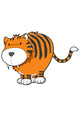 Chubby Saber Tooth Tiger Wall Decal