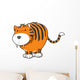 Chubby Saber Tooth Tiger Wall Decal
