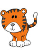 Cute Little Tiger Wall Decal