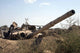 Destroyed Iraqi Tanks near Wall Decal