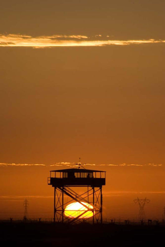 Guard Tower Sunset Wall Decal