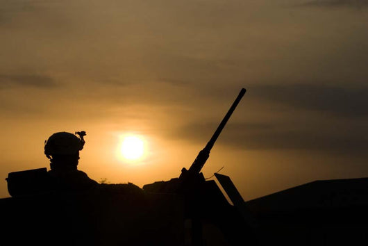 Us Soldier Mans His Wall Decal