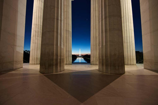Washington Monument Sunset Viewed Wall Decal