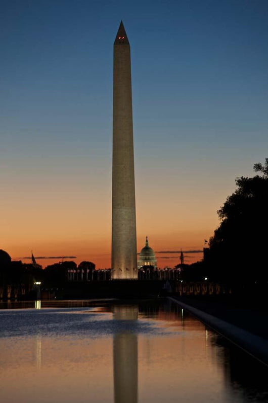 Washington Monument Sunset Washington Wall Decal Design 1