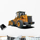 Orange Construction Bulldozer Wall Decal