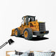 Orange Construction Bulldozer Wall Decal
