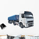 Blue Dump Truck Wall Decal
