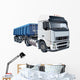 Blue Dump Truck Wall Decal