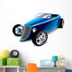 Classic Blue Muscle Car Wall Decal